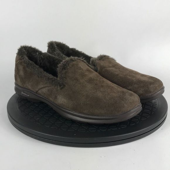 Skechers Goga Mat Pillars Faux Fur Brown Slip On Shoes 14310 Women’s Size 9 - Picture 3 of 12